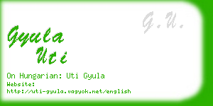 gyula uti business card